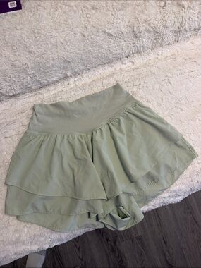 Aerie OFFLINE Flirty Sage Green Shorts